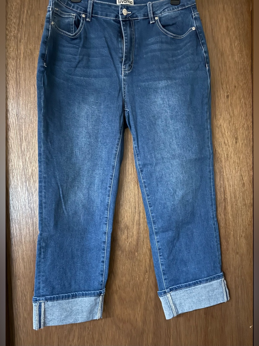 Luvanna Blue Ankle Crop Jeans - Women's